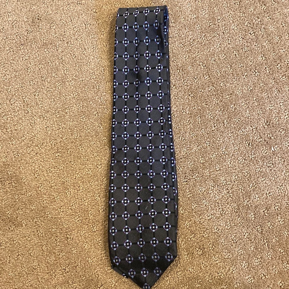 Mens Black and Purple design Tie